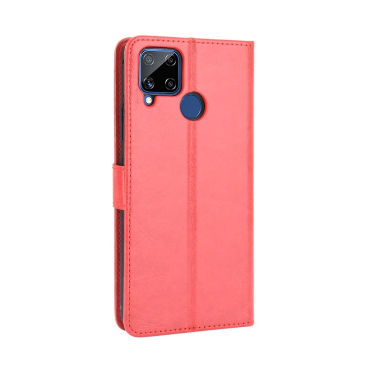 For OPPO Realme C15 Retro Crazy Horse Texture Horizontal Flip Leather Case with Holder & Card Slots & Photo Frame