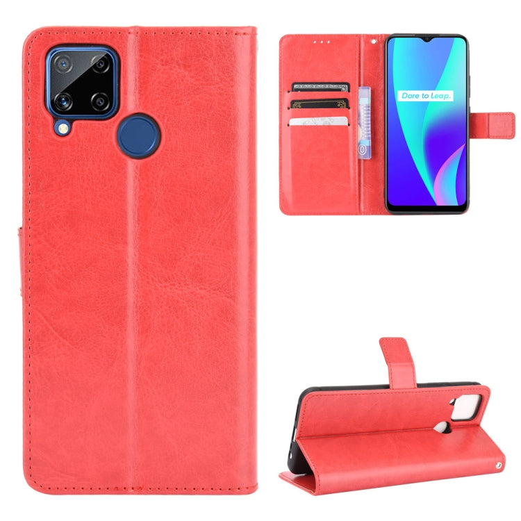 For OPPO Realme C15 Retro Crazy Horse Texture Horizontal Flip Leather Case with Holder & Card Slots & Photo Frame