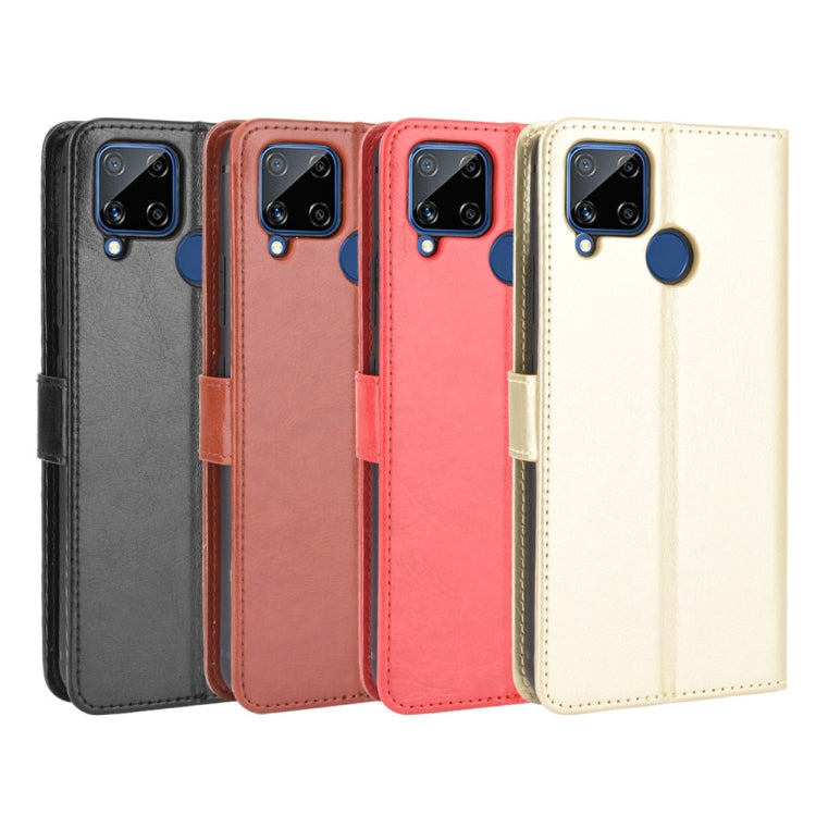 For OPPO Realme C15 Retro Crazy Horse Texture Horizontal Flip Leather Case with Holder & Card Slots & Photo Frame