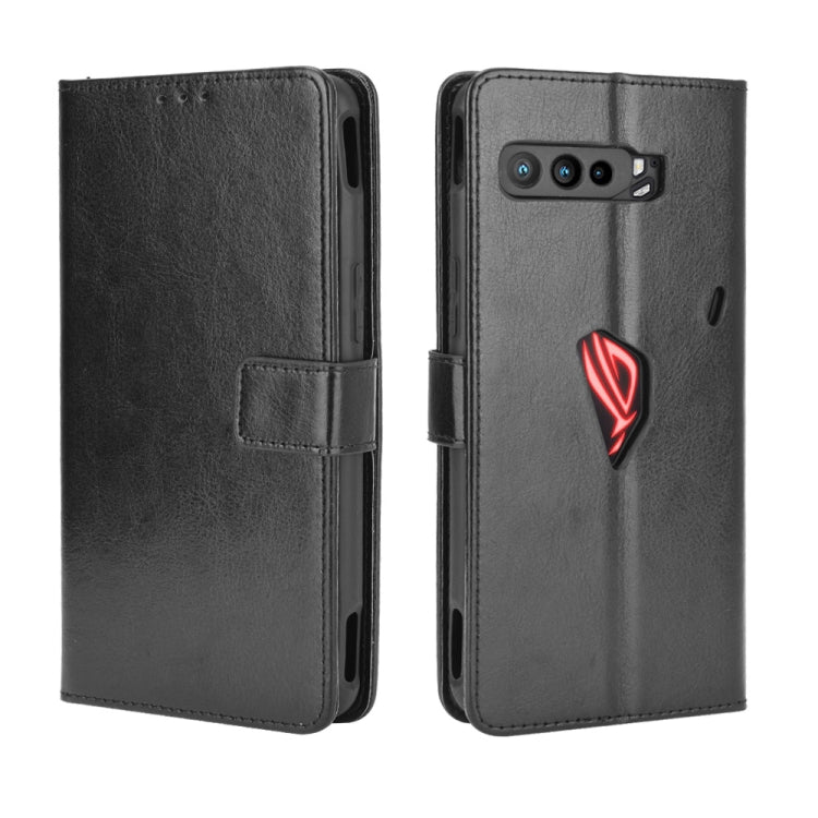 For Asus ROG Phone 3 ZS661KS Retro Crazy Horse Texture Horizontal Flip Leather Case , with Holder & Card Slots & Photo Frame