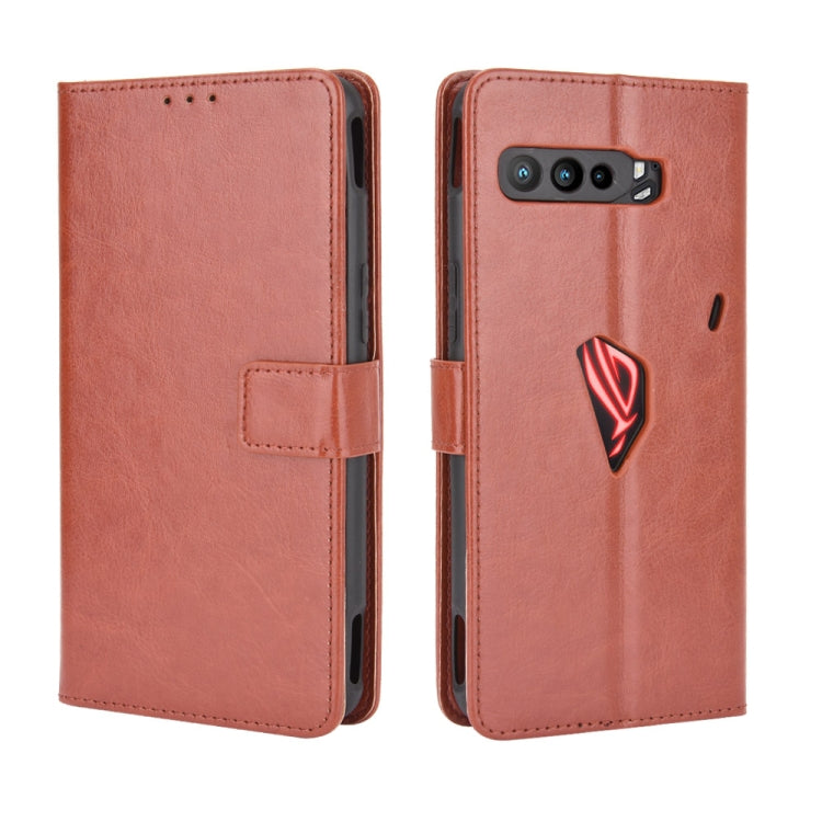 For Asus ROG Phone 3 ZS661KS Retro Crazy Horse Texture Horizontal Flip Leather Case , with Holder & Card Slots & Photo Frame