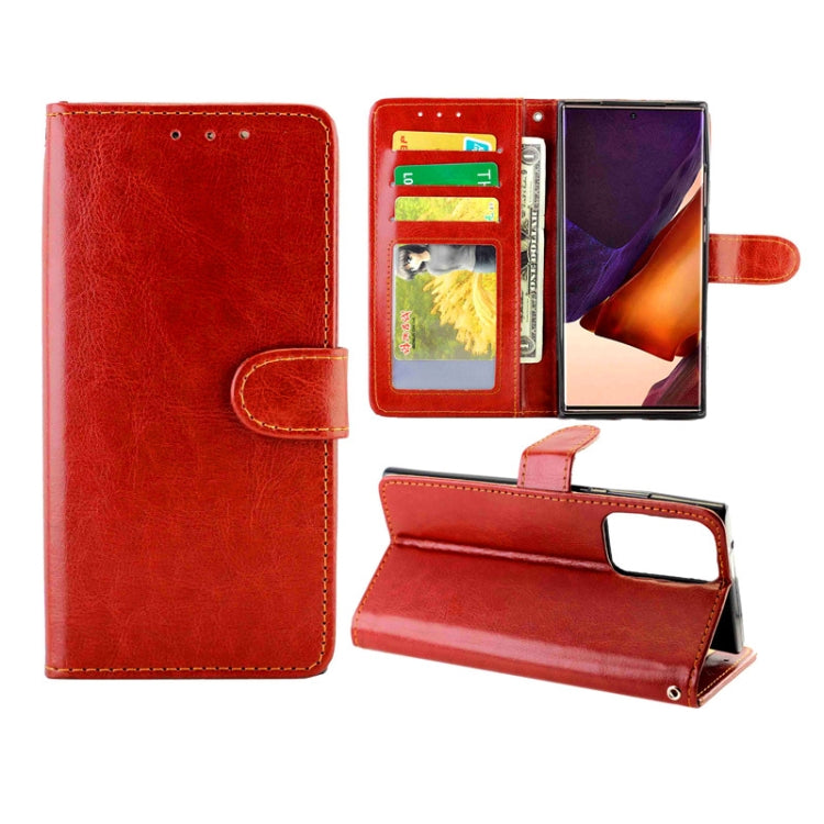For Samsung Galaxy Note20 Ultra 5G Crazy Horse Texture Leather Horizontal Flip Protective Case with Holder & Card Slots & Wallet & Photo Frame