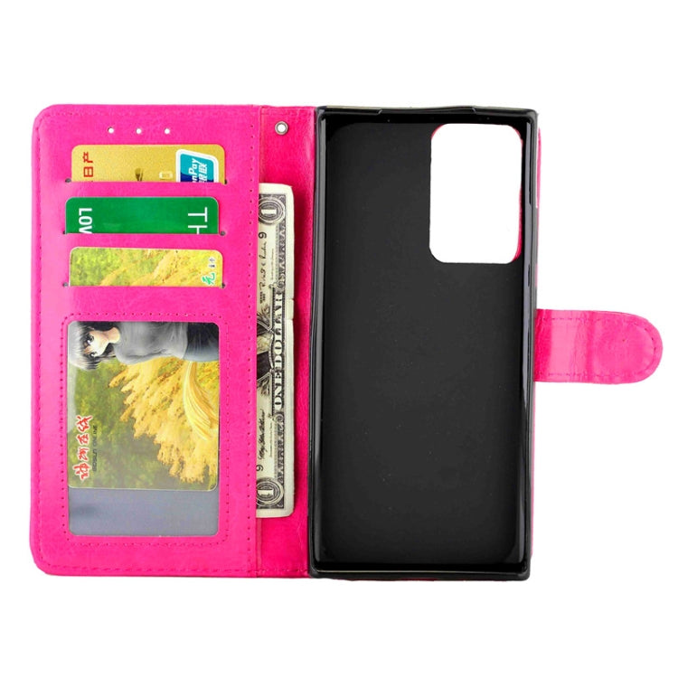 For Samsung Galaxy Note20 Ultra 5G Crazy Horse Texture Leather Horizontal Flip Protective Case with Holder & Card Slots & Wallet & Photo Frame