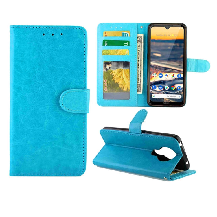 For Nokia5.3 Crazy Horse Texture Leather Horizontal Flip Protective Case with Holder & Card Slots & Wallet & Photo Frame