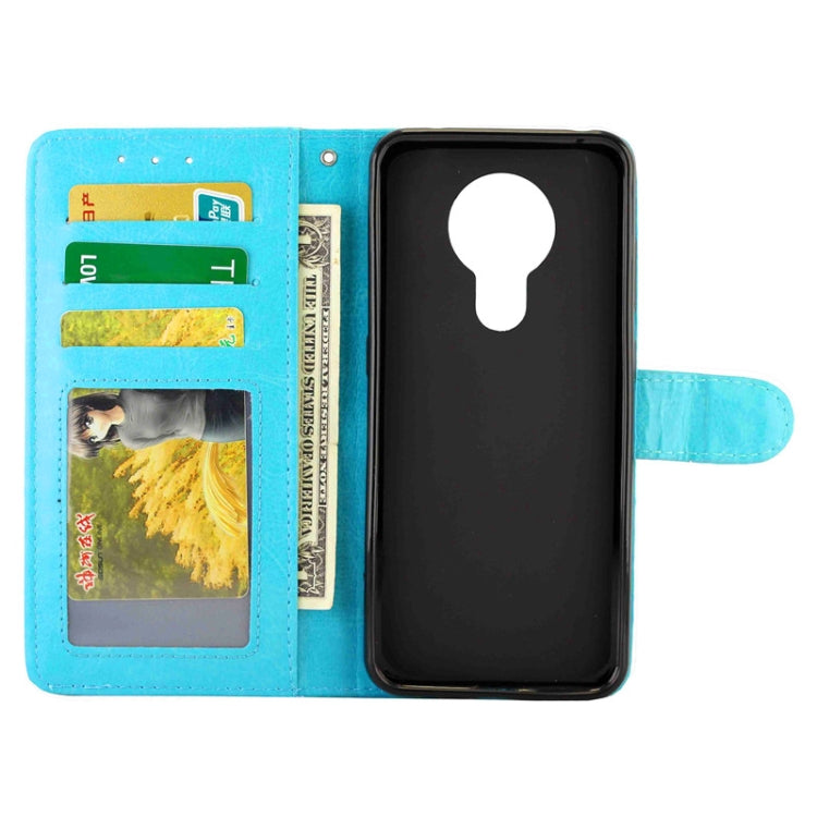 For Nokia5.3 Crazy Horse Texture Leather Horizontal Flip Protective Case with Holder & Card Slots & Wallet & Photo Frame