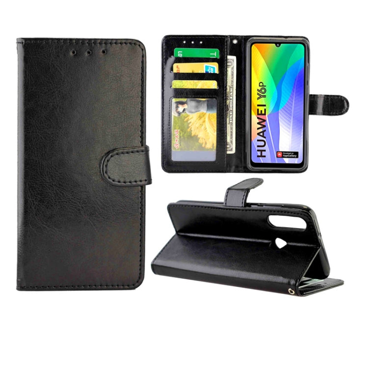 For Huawei Y6p(2020) Crazy Horse Texture Leather Horizontal Flip Protective Case with Holder & Card Slots & Wallet & Photo Frame