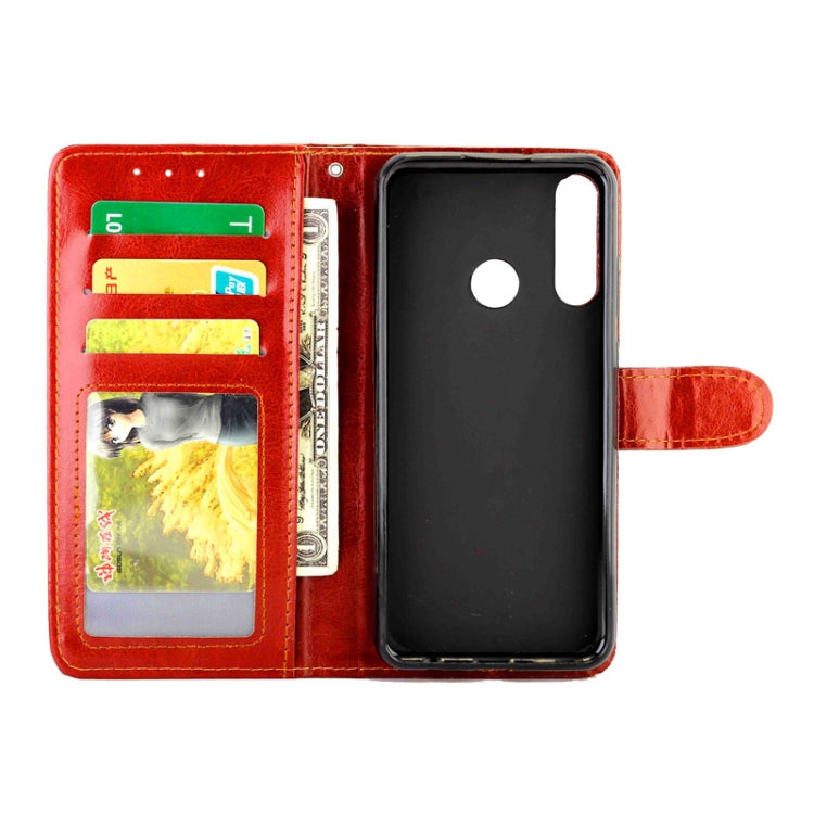 For Huawei Y6p(2020) Crazy Horse Texture Leather Horizontal Flip Protective Case with Holder & Card Slots & Wallet & Photo Frame