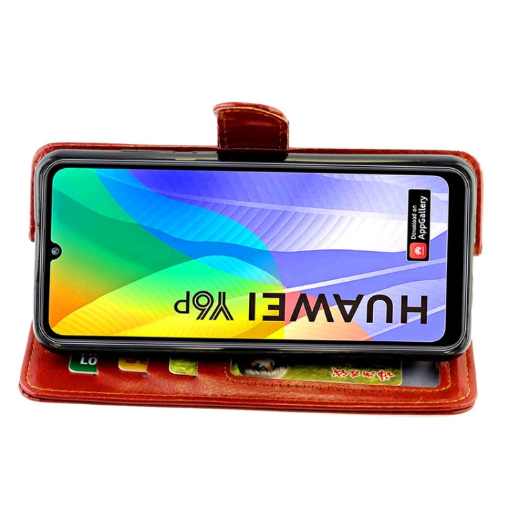 For Huawei Y6p(2020) Crazy Horse Texture Leather Horizontal Flip Protective Case with Holder & Card Slots & Wallet & Photo Frame