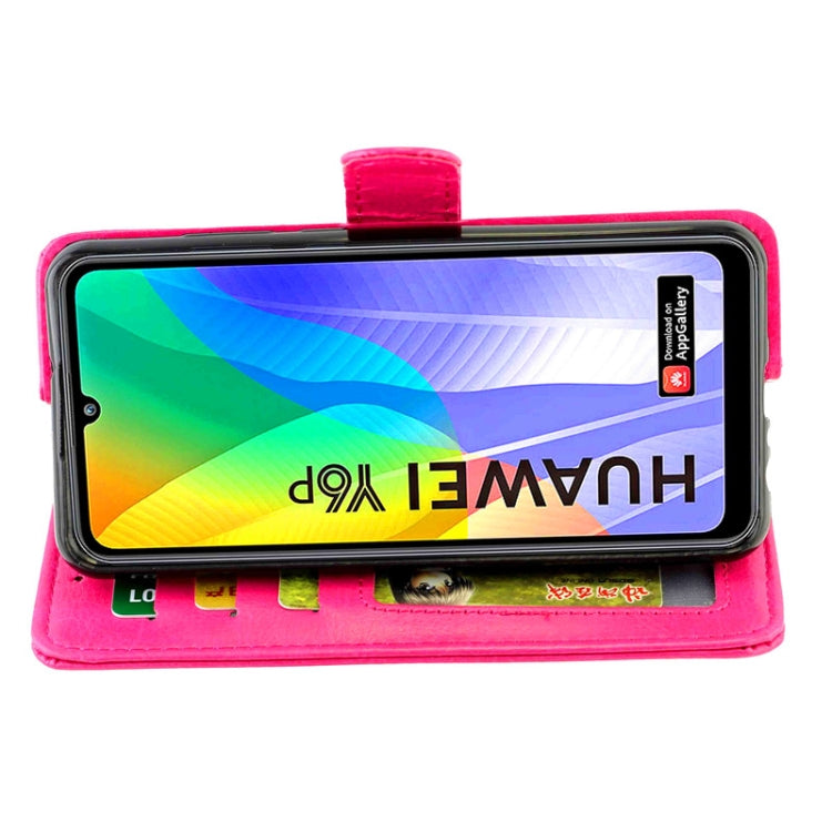 For Huawei Y6p(2020) Crazy Horse Texture Leather Horizontal Flip Protective Case with Holder & Card Slots & Wallet & Photo Frame