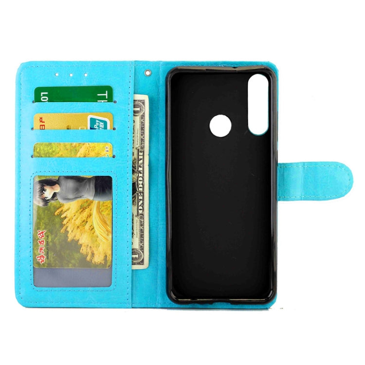 For Huawei Y6p(2020) Crazy Horse Texture Leather Horizontal Flip Protective Case with Holder & Card Slots & Wallet & Photo Frame
