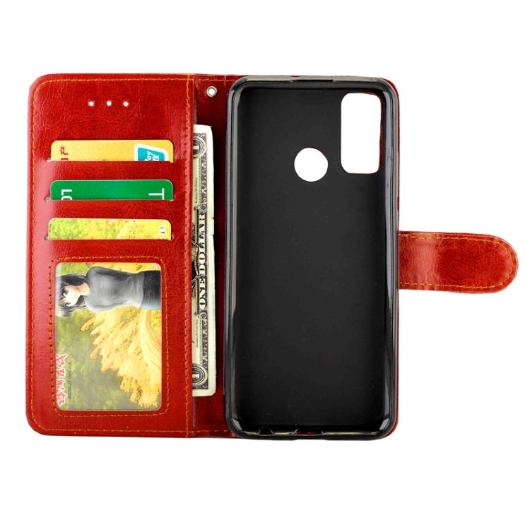 For Huawei P Smart(2020) Crazy Horse Texture Leather Horizontal Flip Protective Case with Holder & Card Slots & Wallet & Photo Frame