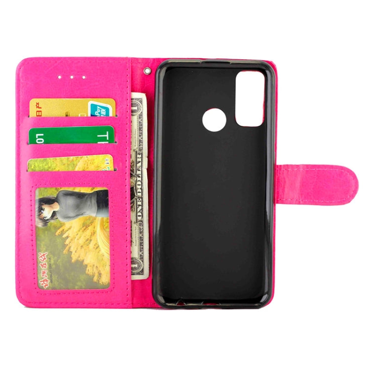 For Huawei P Smart(2020) Crazy Horse Texture Leather Horizontal Flip Protective Case with Holder & Card Slots & Wallet & Photo Frame