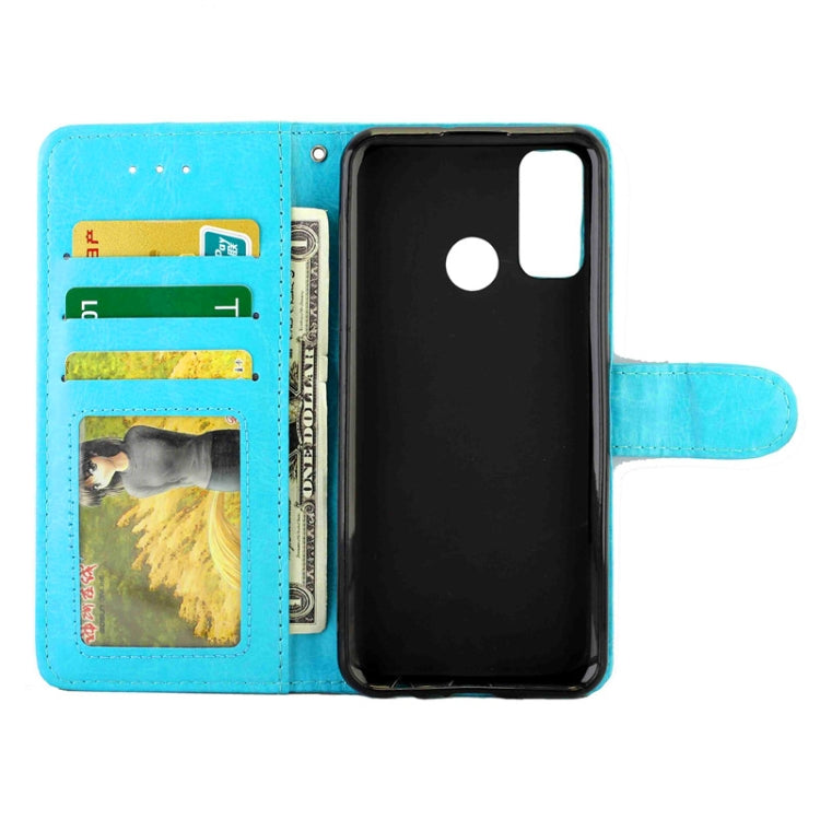 For Huawei P Smart(2020) Crazy Horse Texture Leather Horizontal Flip Protective Case with Holder & Card Slots & Wallet & Photo Frame