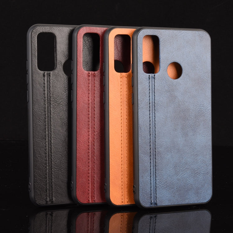 For Huawei P smart 2020/Nova Lite 3+ Shockproof Sewing Cow Pattern Skin PC + PU + TPU Case