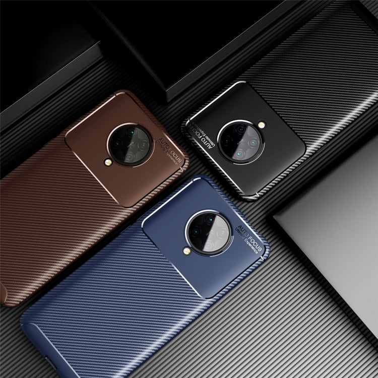 For  Xiaomi Redmi K30 Ultra Carbon Fiber Texture Shockproof TPU Case