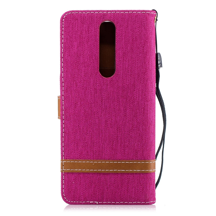 Color Matching Denim Texture Leather Case for Nokia 5.1 (2018), with Holder & Card Slots & Wallet & Lanyard