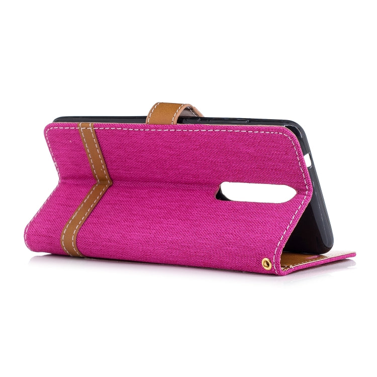 Color Matching Denim Texture Leather Case for Nokia 5.1 (2018), with Holder & Card Slots & Wallet & Lanyard