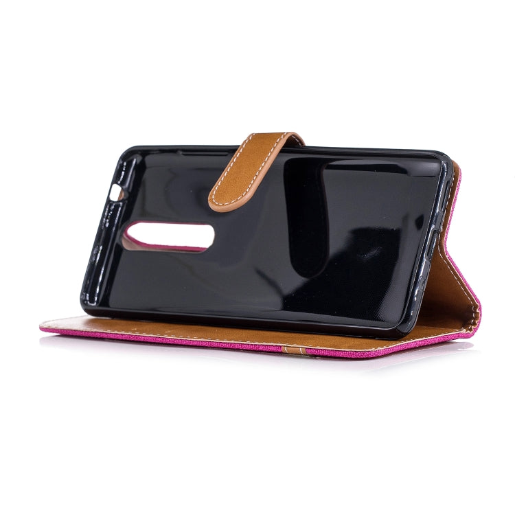 Color Matching Denim Texture Leather Case for Nokia 5.1 (2018), with Holder & Card Slots & Wallet & Lanyard