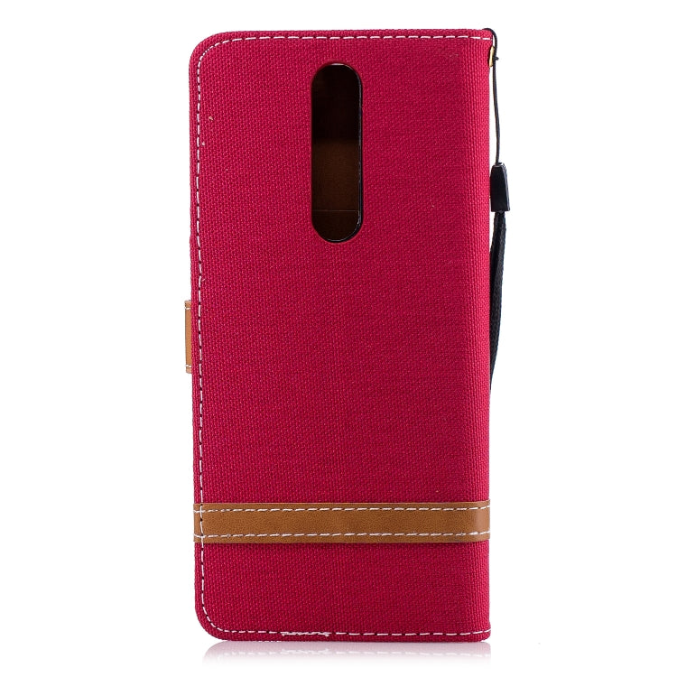 Color Matching Denim Texture Leather Case for Nokia 5.1 (2018), with Holder & Card Slots & Wallet & Lanyard