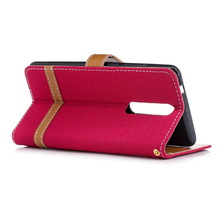 Color Matching Denim Texture Leather Case for Nokia 5.1 (2018), with Holder & Card Slots & Wallet & Lanyard