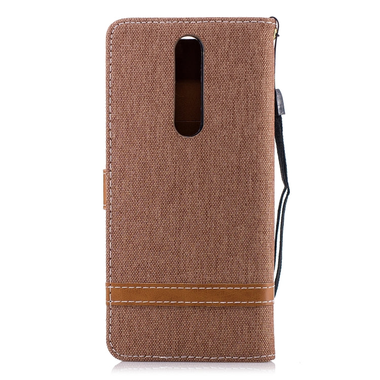 Color Matching Denim Texture Leather Case for Nokia 5.1 (2018), with Holder & Card Slots & Wallet & Lanyard