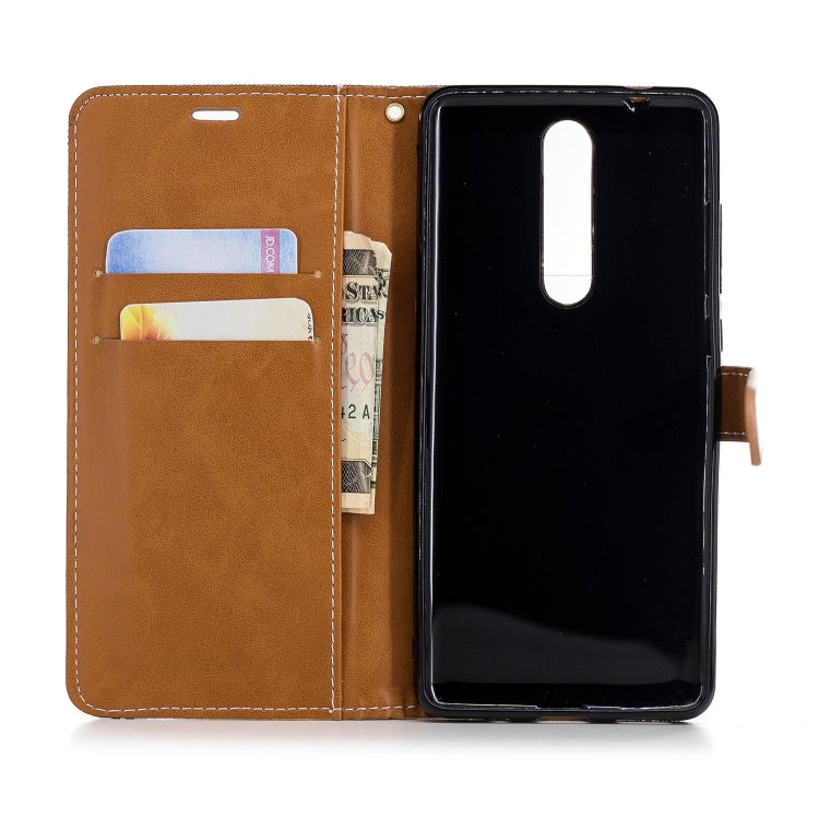 Color Matching Denim Texture Leather Case for Nokia 5.1 (2018), with Holder & Card Slots & Wallet & Lanyard