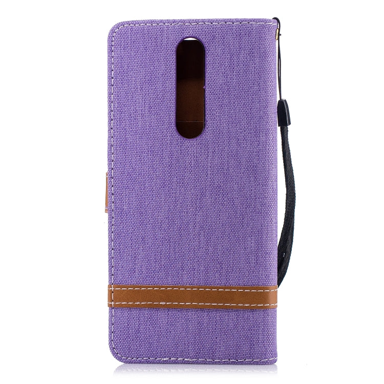 Color Matching Denim Texture Leather Case for Nokia 5.1 (2018), with Holder & Card Slots & Wallet & Lanyard