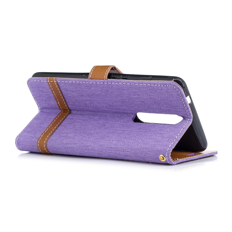 Color Matching Denim Texture Leather Case for Nokia 5.1 (2018), with Holder & Card Slots & Wallet & Lanyard