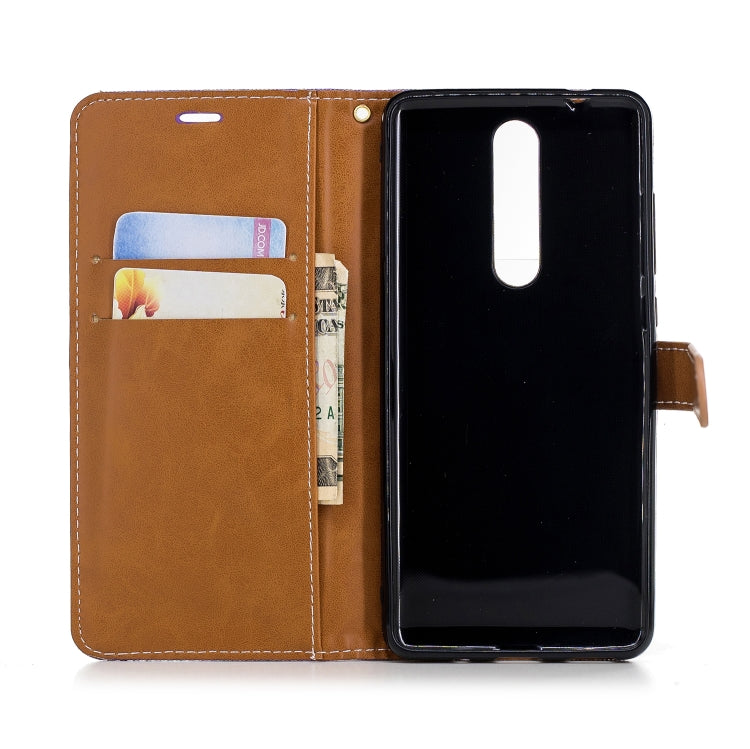 Color Matching Denim Texture Leather Case for Nokia 5.1 (2018), with Holder & Card Slots & Wallet & Lanyard