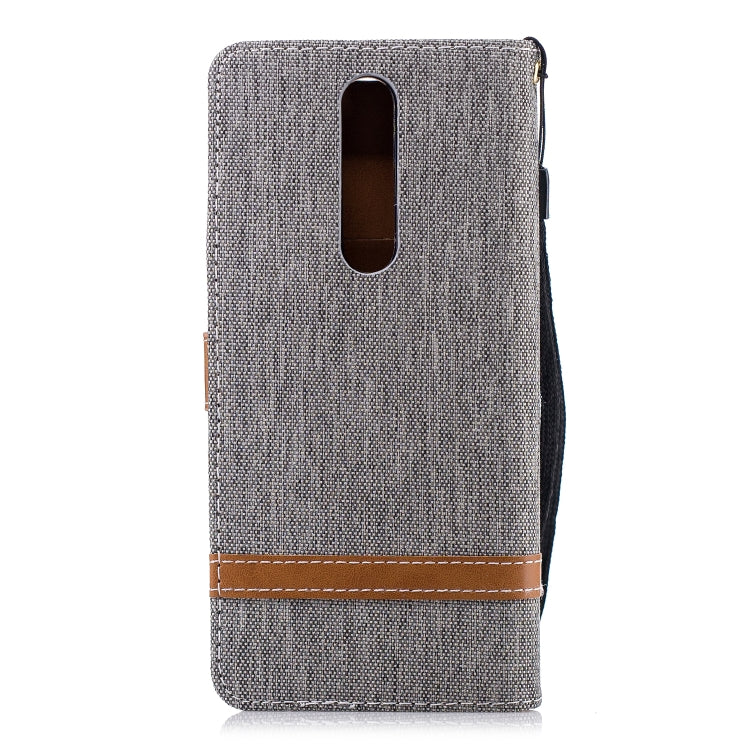 Color Matching Denim Texture Leather Case for Nokia 5.1 (2018), with Holder & Card Slots & Wallet & Lanyard