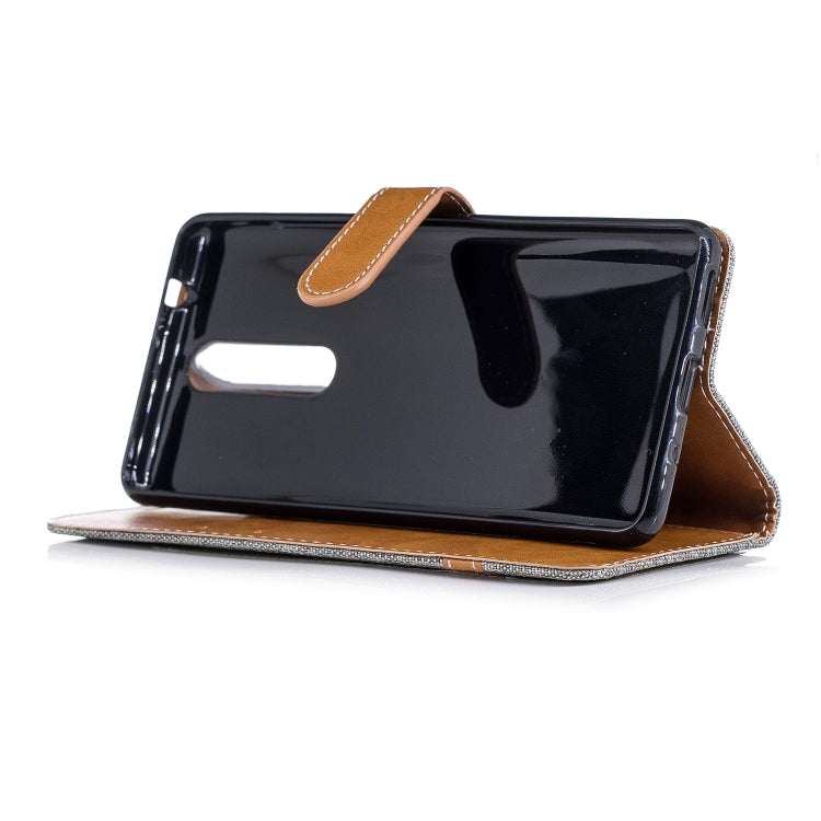 Color Matching Denim Texture Leather Case for Nokia 5.1 (2018), with Holder & Card Slots & Wallet & Lanyard