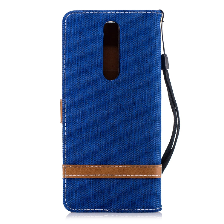 Color Matching Denim Texture Leather Case for Nokia 5.1 (2018), with Holder & Card Slots & Wallet & Lanyard