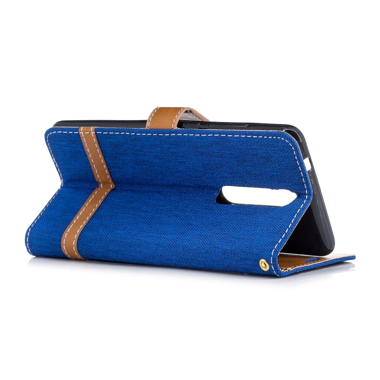 Color Matching Denim Texture Leather Case for Nokia 5.1 (2018), with Holder & Card Slots & Wallet & Lanyard
