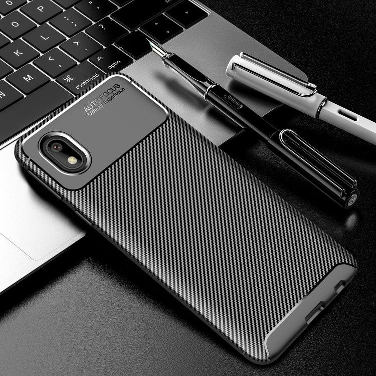 For Samsung Galaxy A01 Core Carbon Fiber Texture Shockproof TPU Case