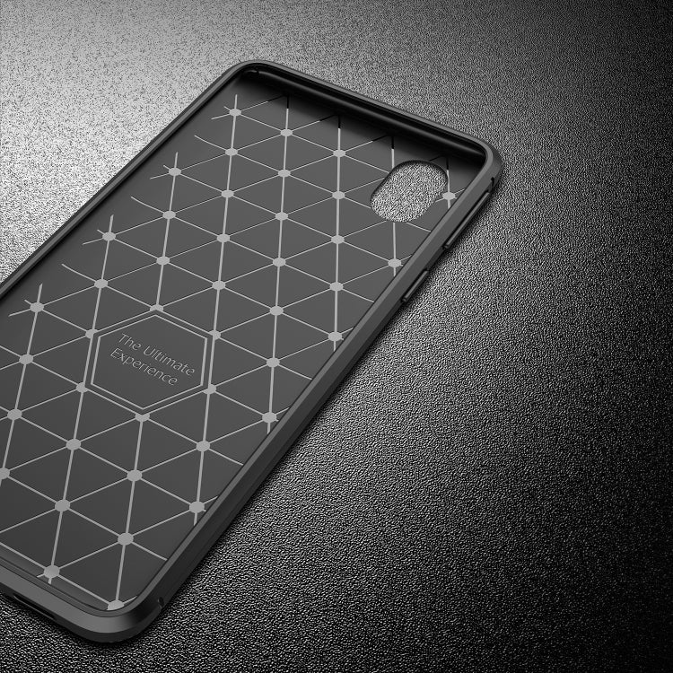 For Samsung Galaxy A01 Core Carbon Fiber Texture Shockproof TPU Case