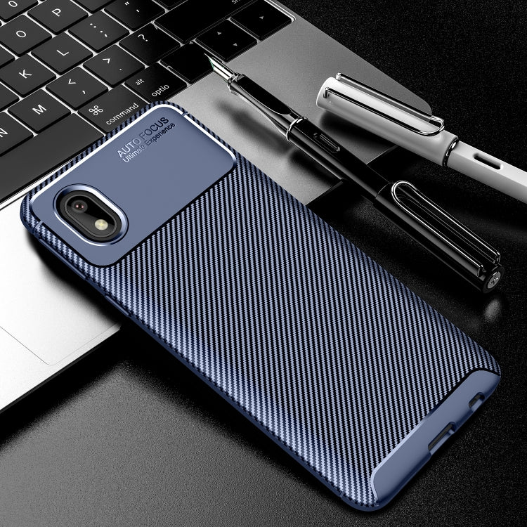 For Samsung Galaxy A01 Core Carbon Fiber Texture Shockproof TPU Case