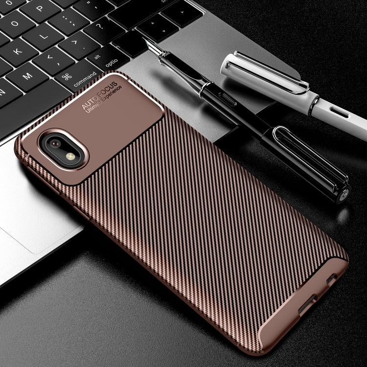 For Samsung Galaxy A01 Core Carbon Fiber Texture Shockproof TPU Case