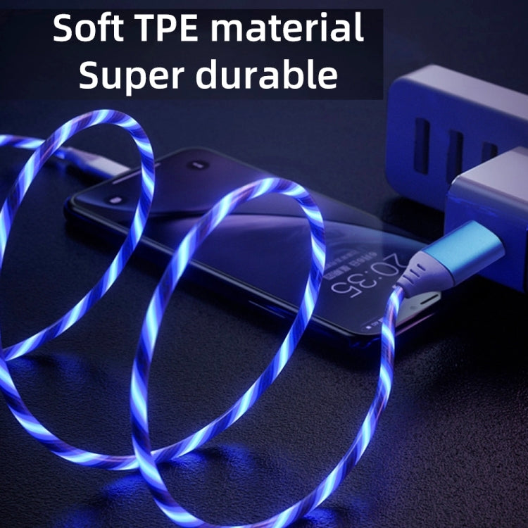 2.4A USB to Micro USB Colorful Streamer Fast Charging Cable, Length: 1m