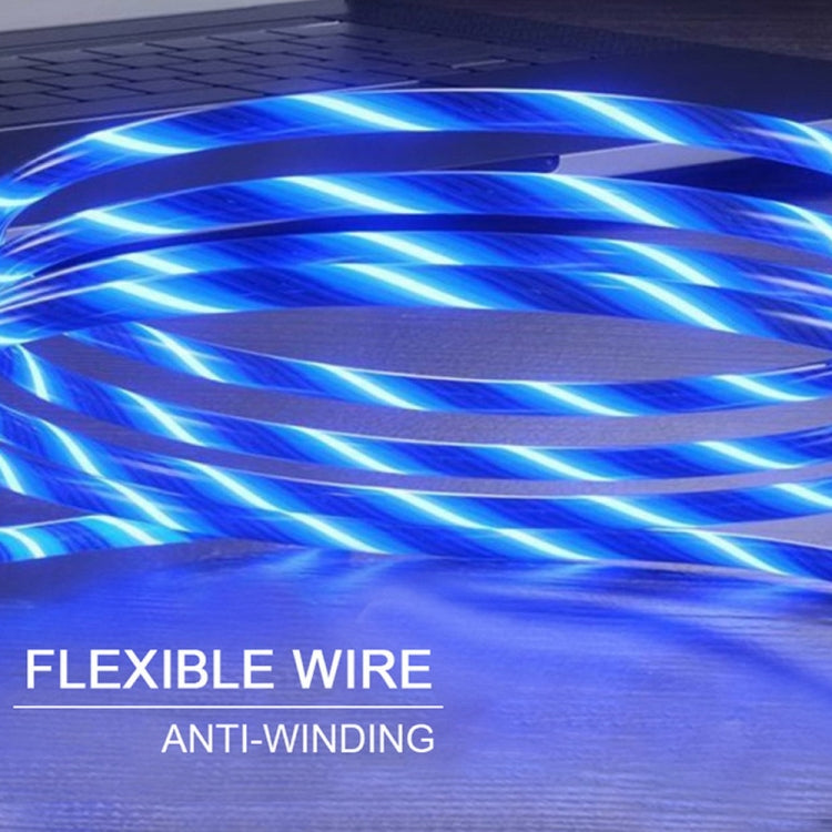 2.4A USB to Micro USB Colorful Streamer Fast Charging Cable, Length: 1m