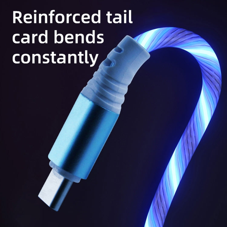2.4A USB to Micro USB Colorful Streamer Fast Charging Cable, Length: 1m