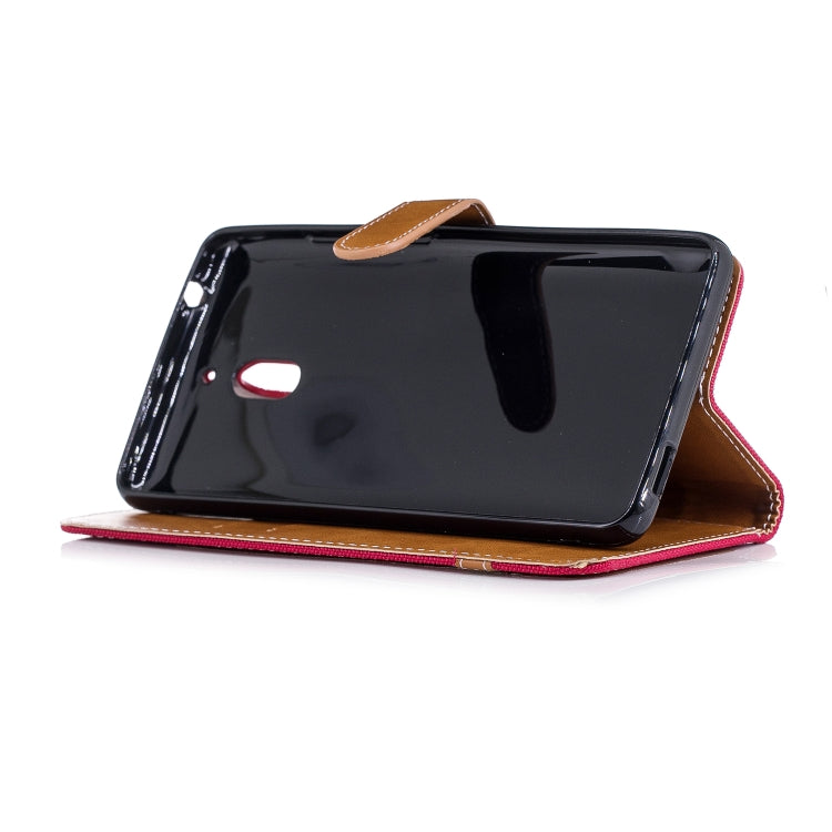 Color Matching Denim Texture Leather Case for Nokia 2.1 (2018) , with Holder & Card Slots & Wallet & Lanyard