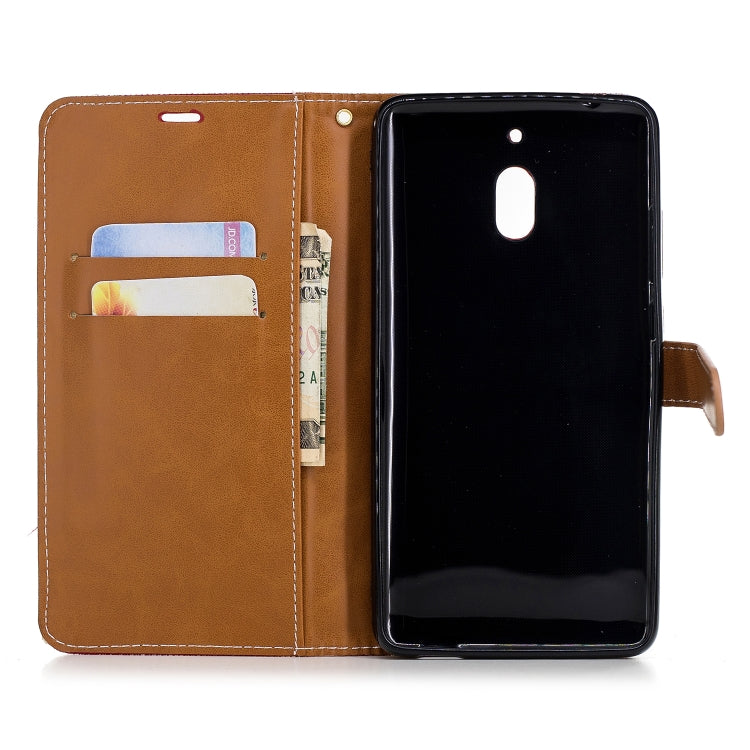 Color Matching Denim Texture Leather Case for Nokia 2.1 (2018) , with Holder & Card Slots & Wallet & Lanyard