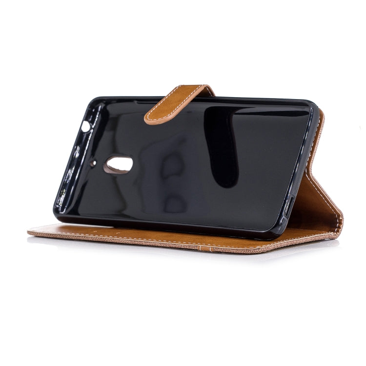 Color Matching Denim Texture Leather Case for Nokia 2.1 (2018) , with Holder & Card Slots & Wallet & Lanyard