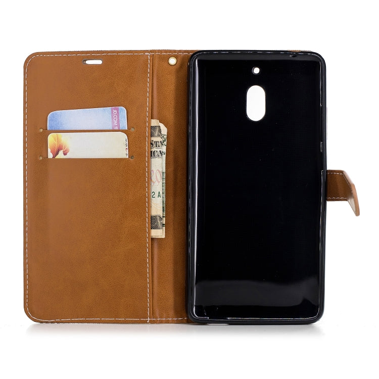 Color Matching Denim Texture Leather Case for Nokia 2.1 (2018) , with Holder & Card Slots & Wallet & Lanyard