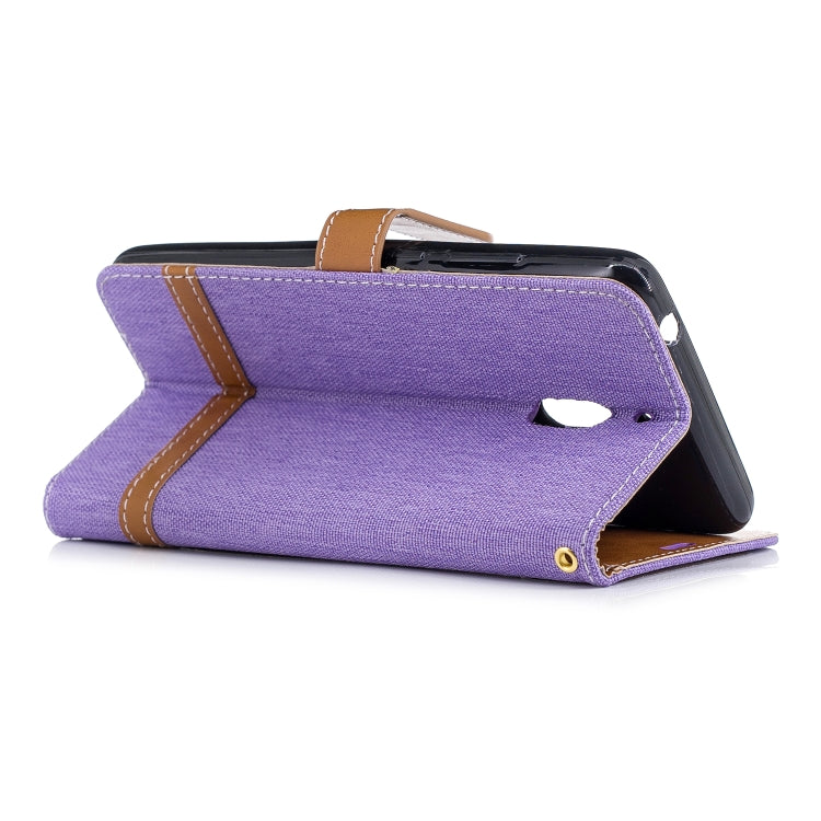 Color Matching Denim Texture Leather Case for Nokia 2.1 (2018) , with Holder & Card Slots & Wallet & Lanyard
