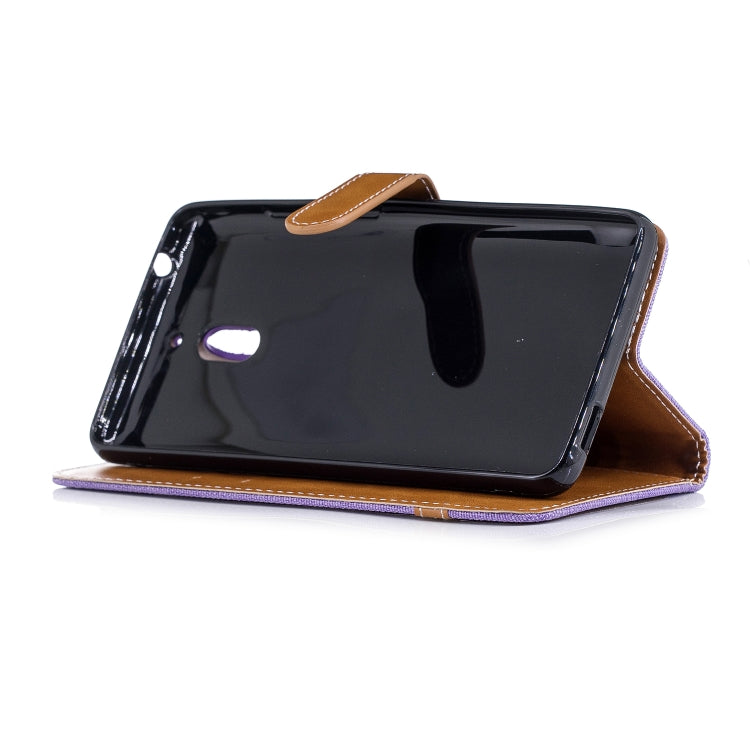 Color Matching Denim Texture Leather Case for Nokia 2.1 (2018) , with Holder & Card Slots & Wallet & Lanyard
