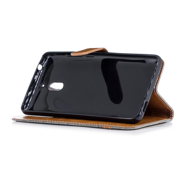 Color Matching Denim Texture Leather Case for Nokia 2.1 (2018) , with Holder & Card Slots & Wallet & Lanyard