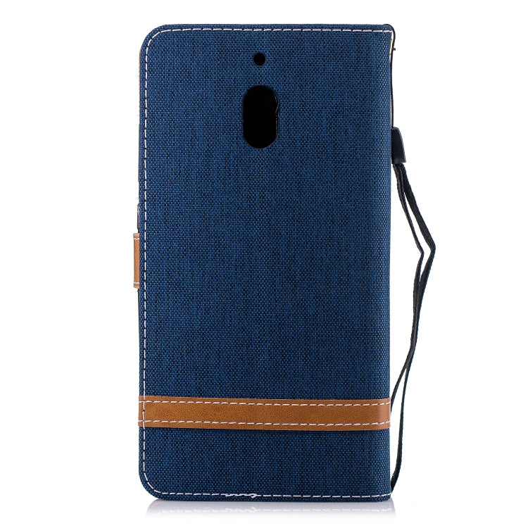 Color Matching Denim Texture Leather Case for Nokia 2.1 (2018) , with Holder & Card Slots & Wallet & Lanyard