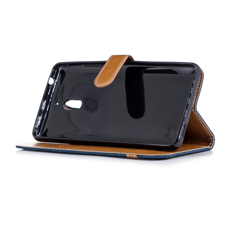 Color Matching Denim Texture Leather Case for Nokia 2.1 (2018) , with Holder & Card Slots & Wallet & Lanyard