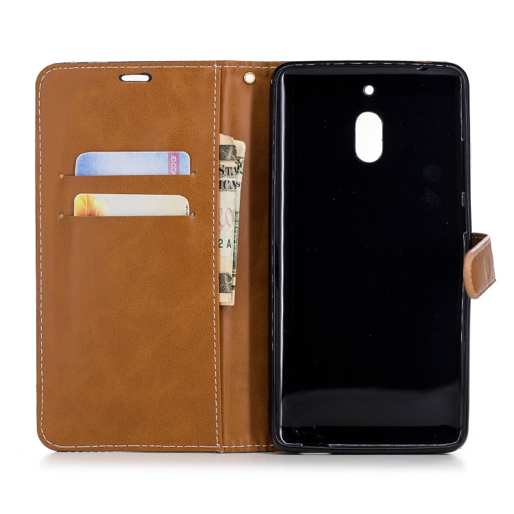 Color Matching Denim Texture Leather Case for Nokia 2.1 (2018) , with Holder & Card Slots & Wallet & Lanyard